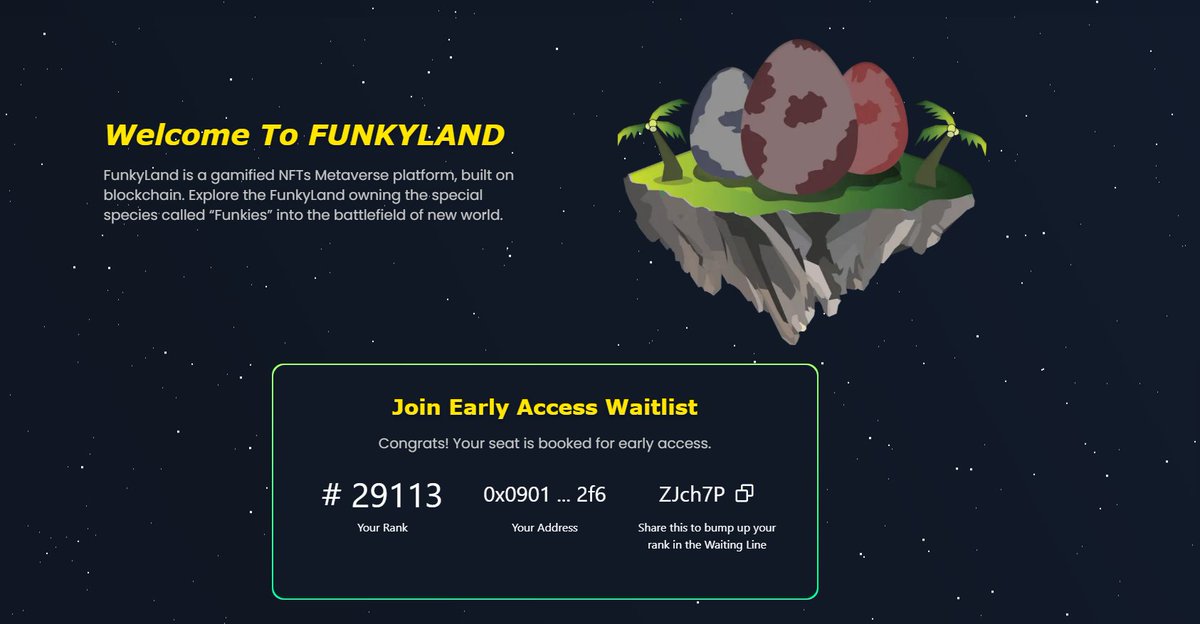 funkyland.org 
#FunkyLand #Play2Earn #NFTs #zkSyncEra