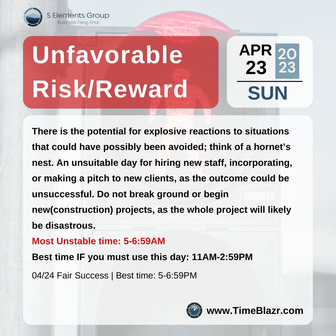 In addition to optimizing your schedule, the TimeBlazr® also helps you navigate through unfavorable energies to avoid the pitfalls. 

Sign up for a free 30-day trial of the TimeBlazr® and start using favorable timing Free30TimeTrial.com

#astrology #fengshui #universalenergy