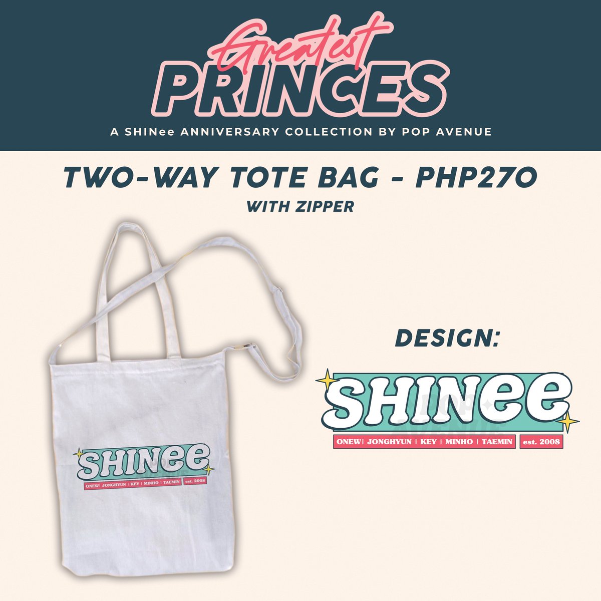 _popavenue's tweet photo. [ #popavenuecollections ]

Greatest Princes Collection
A SHINee Anniversary Collection by Pop Avenue

DOO: May 9, 2023
DOP: 50% PAYO, 50% on May 20, 2023
Price: PHP150-PHP380

Order Form: https://t.co/hM0vGfu27y

🏷 wts lfb ph shinee sticker pack keychain tote bag enamel pin https://t.co/9sO5cm6XFe