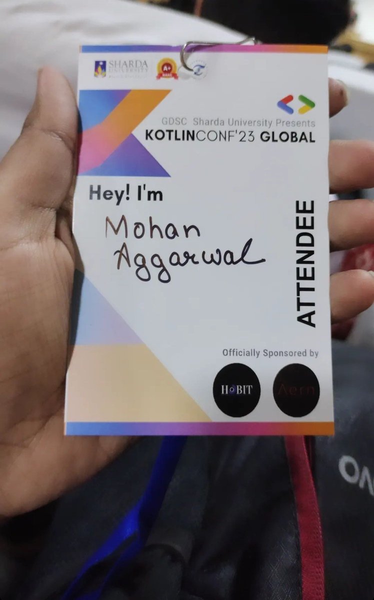 coder_mohan's tweet photo. Attended Kotlin Conference 2023(on 20th April) presented by @GDSC_ShardaU, thanks to million for this🙌✨

#kotlin #kotlinconf #gdsc #shardauniversity #jetpackcompose #compose #multiplatform #KMM #KMP #android #web #ios #desktop #java #js #python #flutter #dart #google https://t.co/OA5vOVHdQm
