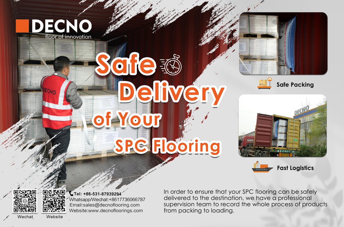 Flooring_SPC's tweet photo. Safe #Delivery of Your #SPC #Flooring.
we have a professional supervision team to record the whole process of products from packing to loading.
Safe Packing
Fast Logistics
Whatsapp/Wechat: +86 17736066787
E-mail: sales@decnoflooring.com
Website: https://t.co/Di8uNxD2Bz https://t.co/g9SMe9v6Ma