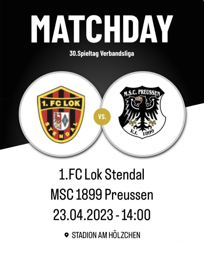 PreussenMD's tweet photo. Heute sind unsere Preussen wieder gefordert!
Mit ausgedünntem Kader geht es für unsere Männer zum @1FCLokStendal - Anstoß der Partie ist um 14:00 im Stadion am Hölzchen 🦅🦅🦅 https://t.co/DpVlDMNSGy