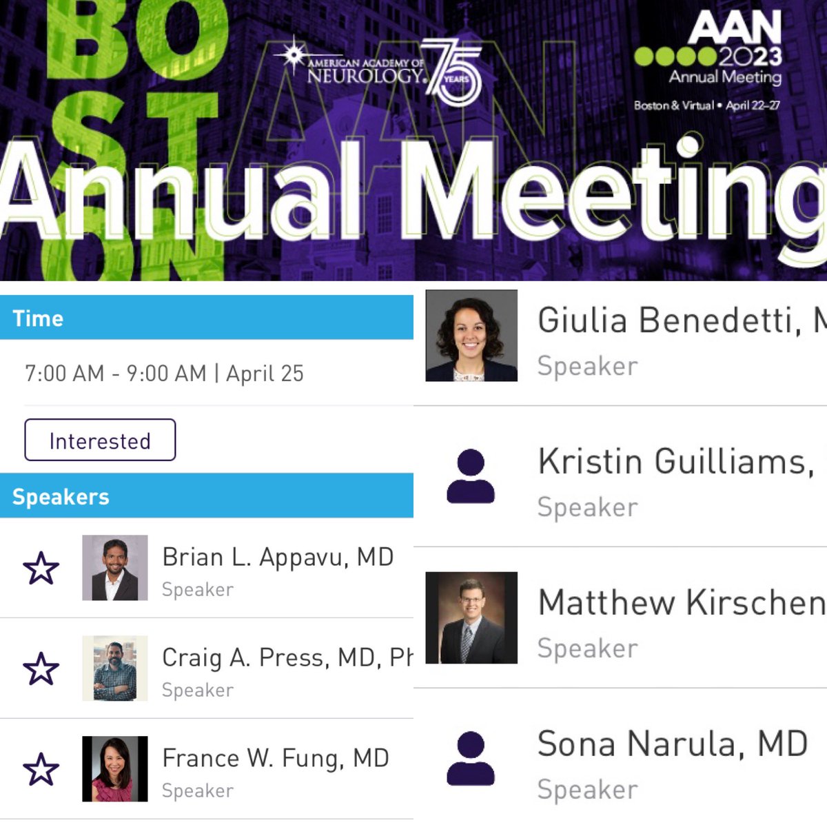 Giulia Benedetti (@giuliabene16) on Twitter photo Time to start hyping—we got the much coveted 4/25 @7AM slot. If you’re @ AAN, I promise this session will be worth the early wake up. I’ve had a sneak peak: two fascinating ped neurocrit care cases+a lively management discussion <a href="/MattKirschen/">Matt Kirschen</a> <a href="/Dr_Press/">Craig Press</a> <a href="/AppavuBrian/">Brian Appavu, MD</a> <a href="/kidsstroke2/">Kristin Guilliams</a> Time to start hyping—we got the much coveted 4/25 @7AM slot. If you’re @ AAN, I promise this session will be worth the early wake up. I’ve had a sneak peak: two fascinating ped neurocrit care cases+a lively management discussion <a href="/MattKirschen/">Matt Kirschen</a> <a href="/Dr_Press/">Craig Press</a> <a href="/AppavuBrian/">Brian Appavu, MD</a> <a href="/kidsstroke2/">Kristin Guilliams</a>