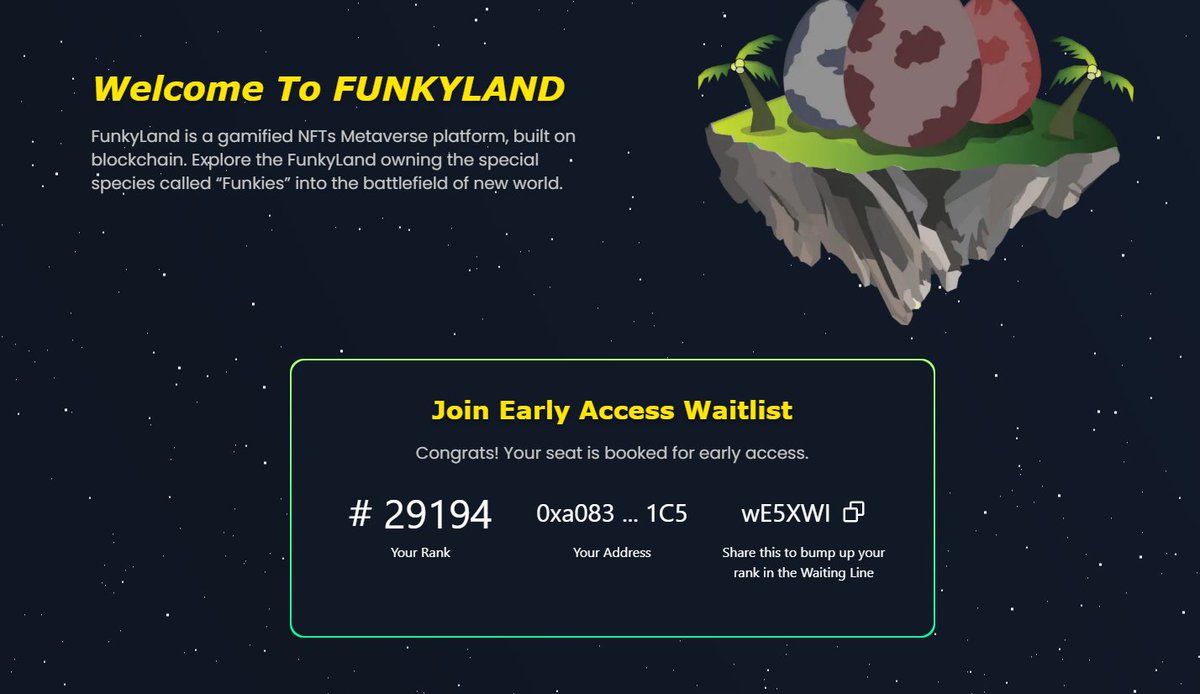 funkyland.org 
 #FunkyLand #Play2Earn #NFTs #zkSyncEra)