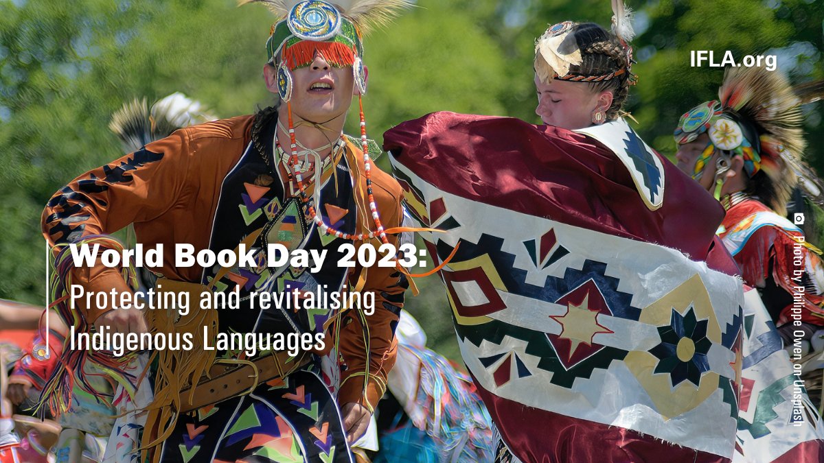 IFLA's tweet photo. #WorldBook Day 2023 is putting a spotlight on the power of storytelling for preserving and revitalising #IndigenousLanguages. 

#Libraries can help achieve these goals.

More here: https://t.co/PrkLN5lzqS

@UNESCO @ILDecade https://t.co/9sioyWK0u4