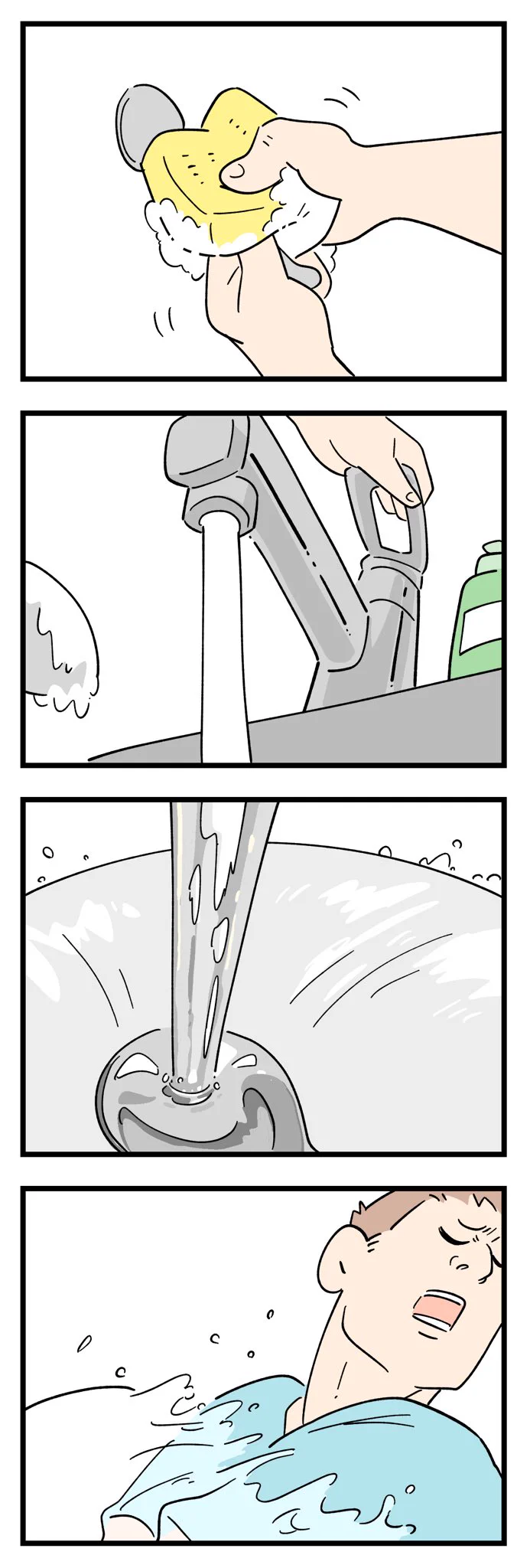 スプーンを洗うとき、こうなってしまうという人はきっと多いはず･･･！共感する人が多そうな漫画が話題に！