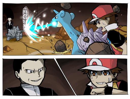 Eleven years ago, I used to run a PKMN Trainer Red ask blog on Tumblr just for fun. Here's a selection of my artwork I've done for it.