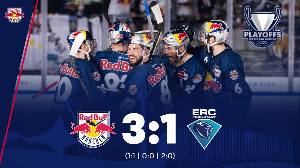 EHC Red Bull München (@redbullmuenchen) on Twitter photo #RBMvsING 3:1 (60.) 🏒
Jaaaaaa, da ist das Ding!! 🏆 Die #redbulls verwandeln den ersten Matchpuck und gewinnen Spiel 5 der Best-of-Seven-Finalserie gegen den <a href="/ERCIngolstadt/">ERC Ingolstadt</a>. Damit geht die Serie mit 4:1 an unsere Jungs. 😍 MEISTER, BABY!!! 🫶 #mission4minga #RBMvsING 3:1 (60.) 🏒
Jaaaaaa, da ist das Ding!! 🏆 Die #redbulls verwandeln den ersten Matchpuck und gewinnen Spiel 5 der Best-of-Seven-Finalserie gegen den <a href="/ERCIngolstadt/">ERC Ingolstadt</a>. Damit geht die Serie mit 4:1 an unsere Jungs. 😍 MEISTER, BABY!!! 🫶 #mission4minga