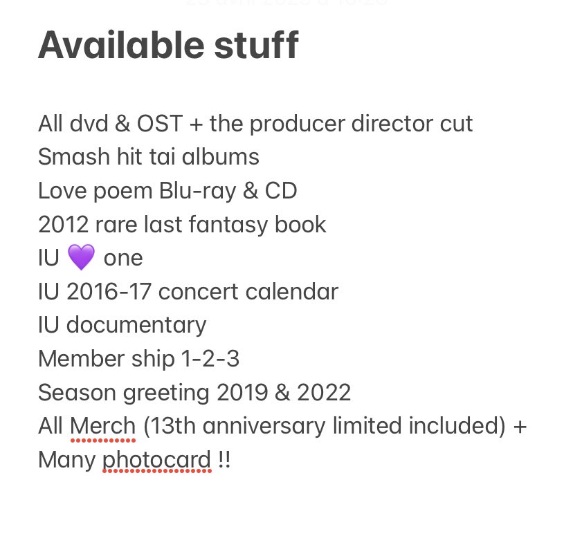 timanwol's tweet photo. Hi! I’m selling the rest of my IU collection ! Willing to discuss about reducing price and cheaper price for rare photocards ! Please feel free to DM, I will be moving soon and all stuff that I didn’t sell will go to trash ! Available stuff on the 2nd pic ! please RT and DM https://t.co/t94buycpVz