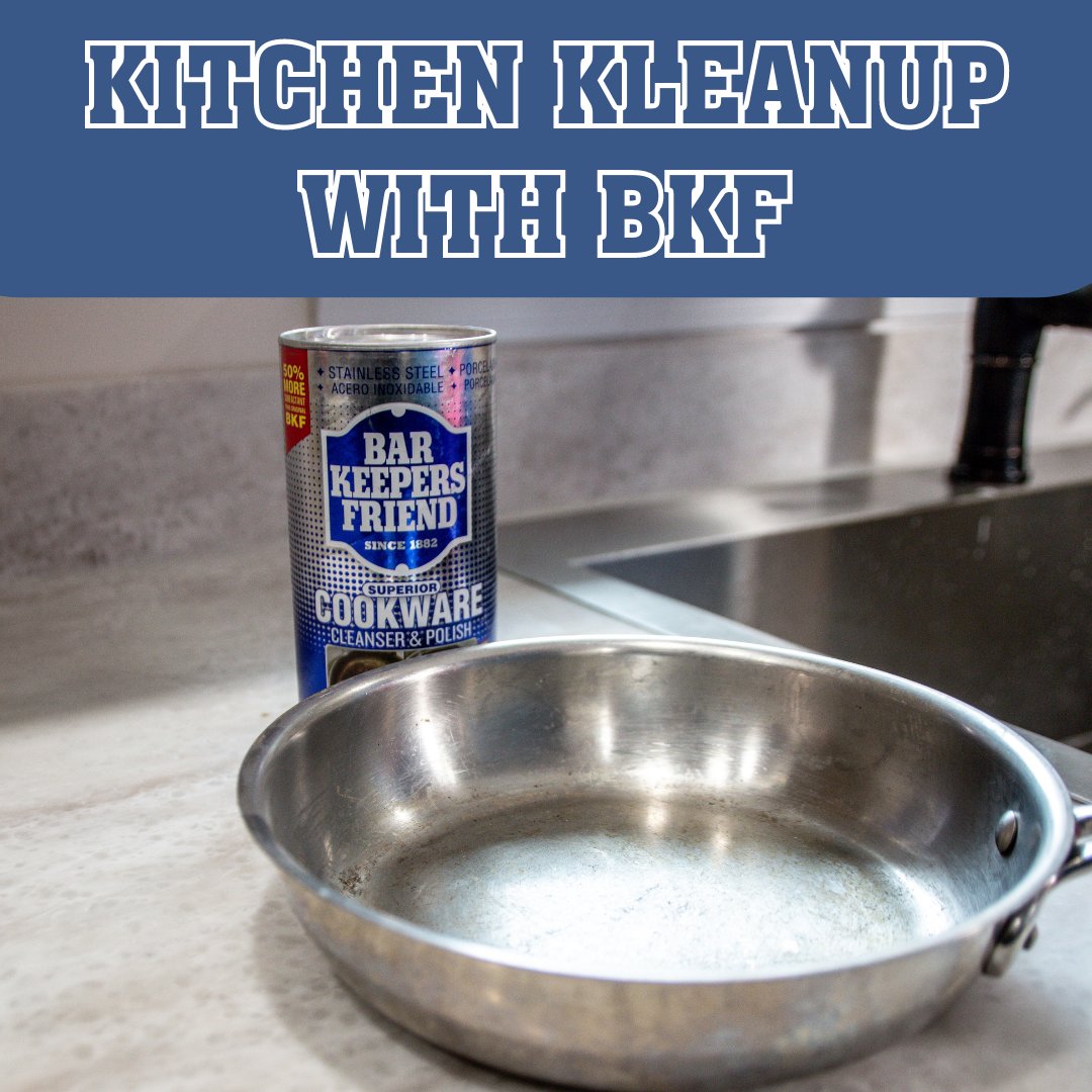 barkeeperfriend's tweet photo. This week is all about Kitchen Kleanup! We're sharing many ways YOU can use BKF to help tidy up your kitchen this spring cleaning season! So what's your favorite thing to clean in the kitchen? #KitchenKleanup #SpringIntoBKF β¨π§½πΈπ¦π·π₯π₯£ https://t.co/F7OET0b51R