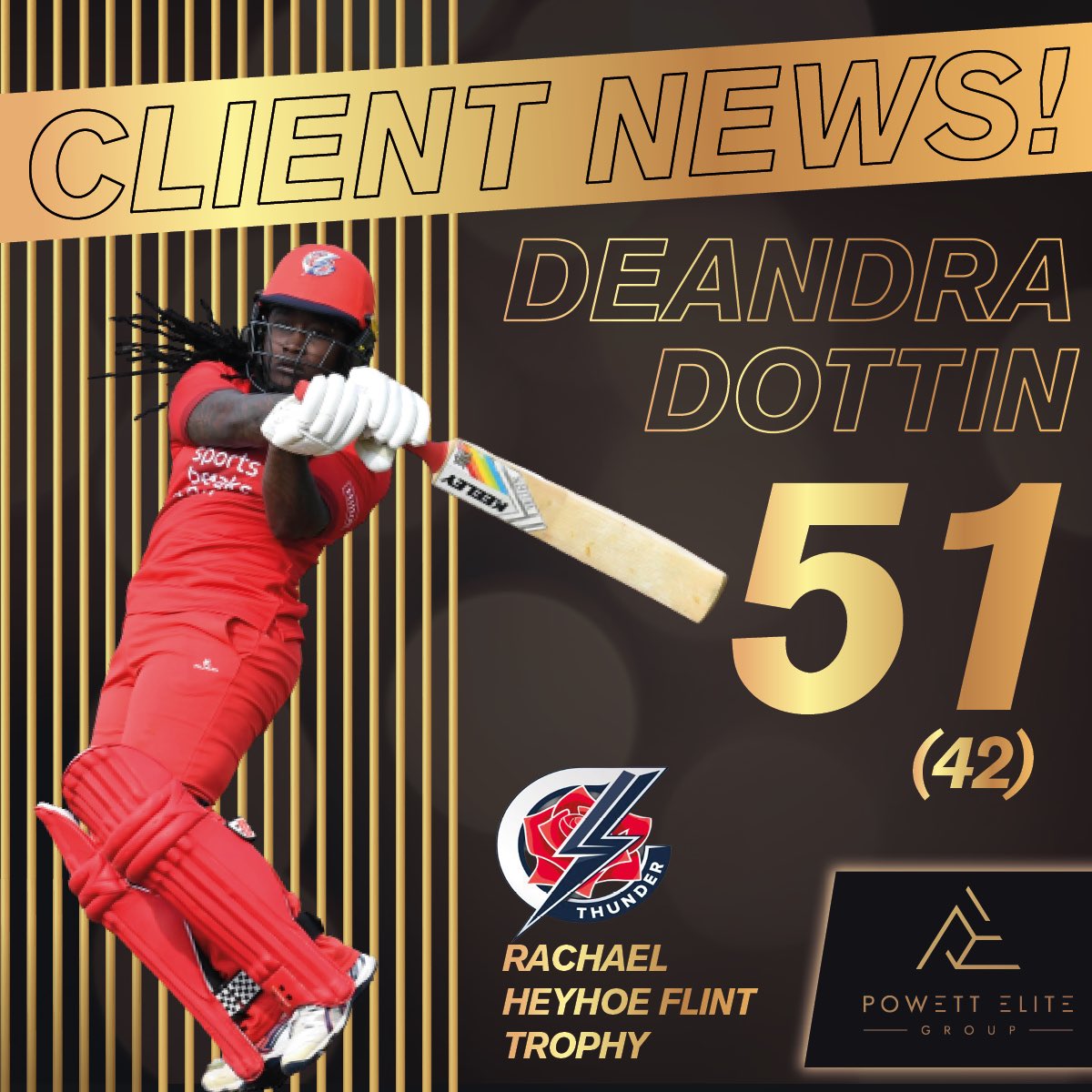 Powett_Elite's tweet photo. Another brilliant knock from the @Dottin_5 yesterday as fluent and destructive as ever! 💥
.
.
.
.
.
#cricket #teampowett #cricketnews #cricketer #internationalcricketer #worldboss5 #deandra #dottin #deandradottin #lancashire #lancashirethunder #lancashirecricket #lccc https://t.co/m6vv5oPDiB