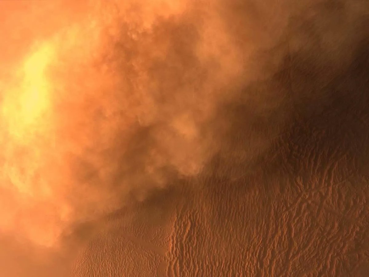 latestinspace's tweet photo. NEWS 🚨: Huge sandstorm seen on Mars, taken by Tianwen-1 Mars orbiter https://t.co/0S2IC6IVzz