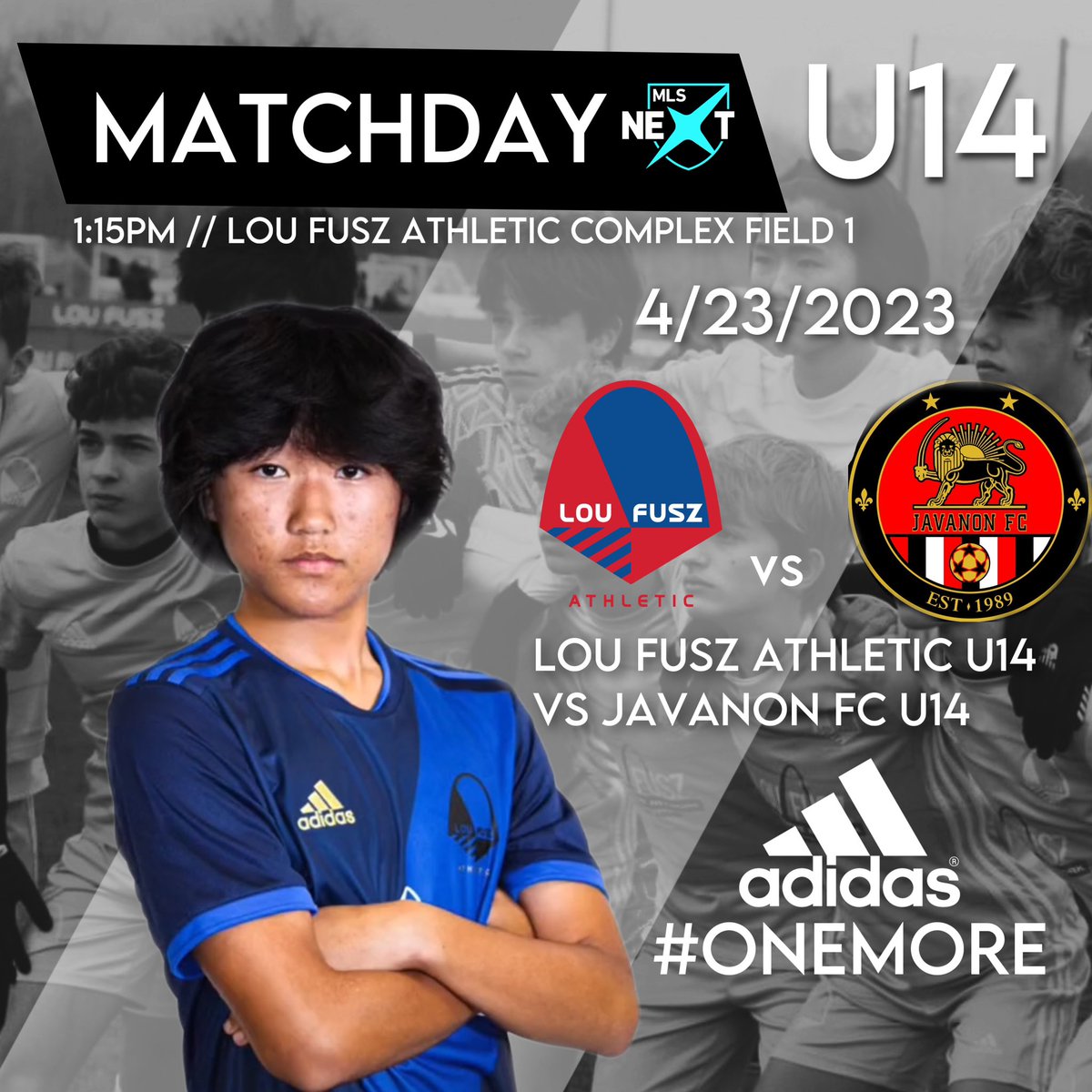MATCHDAY 🎉

The last match of the weekend for LFA is the U14’s against <a href="/JavanonFC/">Javanon FC</a>. 

#MLSNEXT #ONEMORE