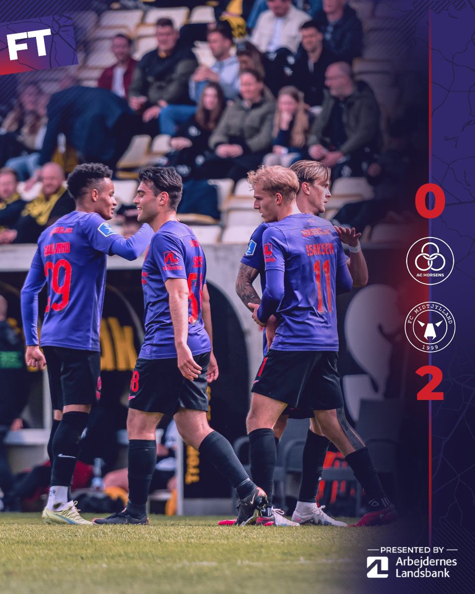 fcmidtjylland's tweet photo. Vi tager 3 point med fra Horsens!
#ACHFCM https://t.co/tEztKBfvVr