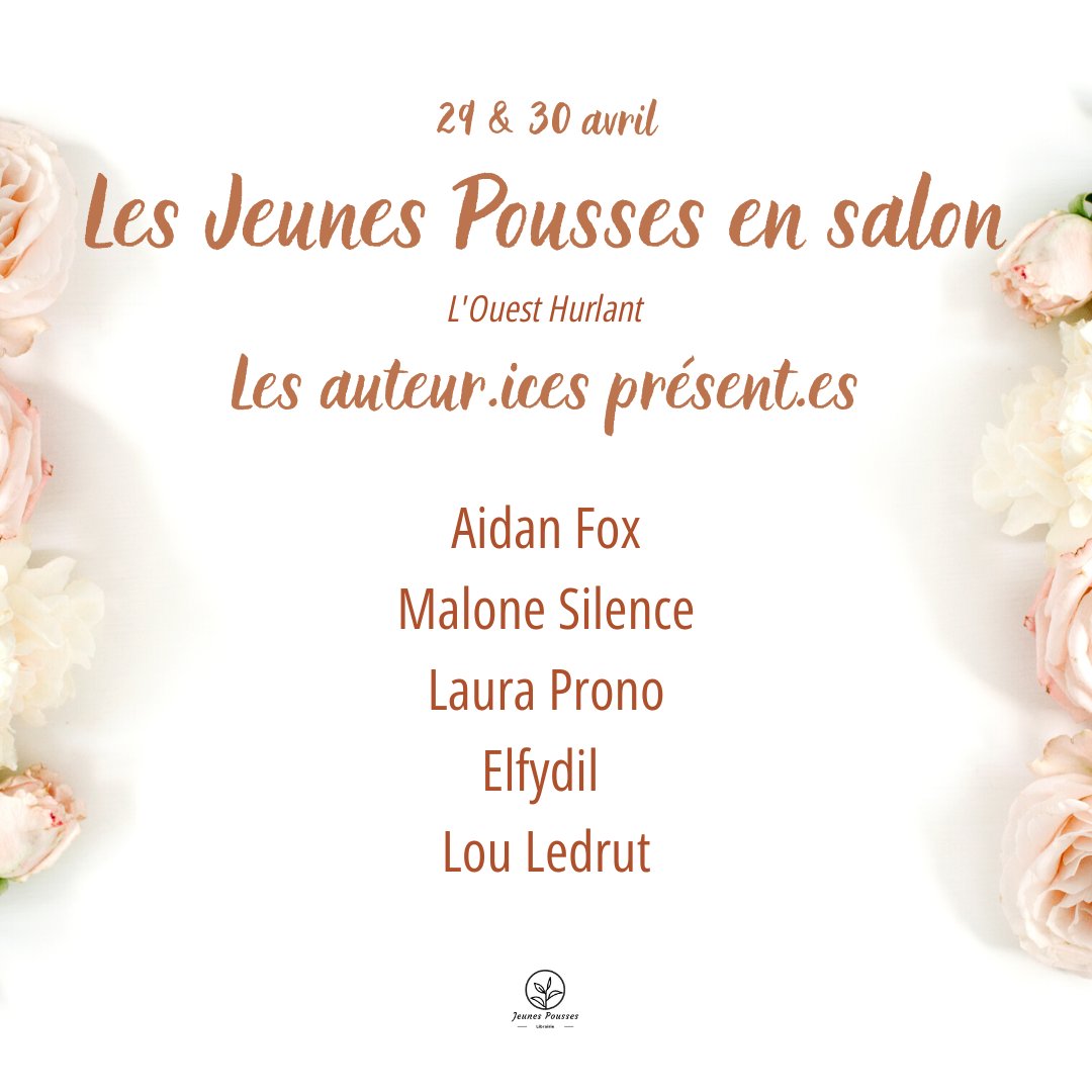 🌱Les Jeunes Pousses en salon🌱

Le week-end prochain, nous serons à Rennes pour L'<a href="/OuestHurlant/">L'Ouest Hurlant</a>  !

Alors, on se dit rendez-vous le week-end prochain ? 😎
