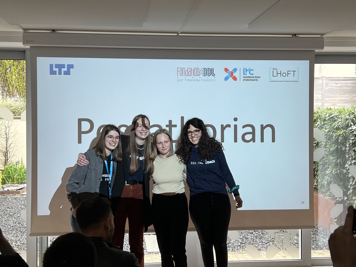 LuxTechSchool's tweet photo. And our big winners of the weekend, Pescathorian! Big congratulations and very well deserved!

#fintech #cyber #hackathon #LTS #Luxembourg

@ABBLbanking @The_LHoFT @houseofcyber_lu https://t.co/sGywLad5Vf