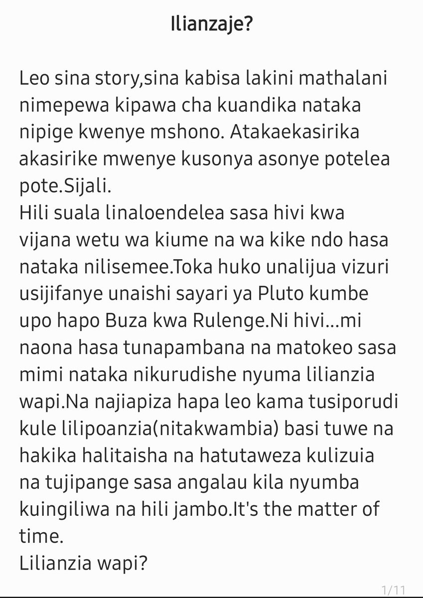 LelloMmassy's tweet photo. Ilianzaje?

Fuatilia uzi huu wenye slides 10 nilizojaribu kueleza haya yote yalipoanzia.Kimsingi hata haya tuyaonayo sasa ni maandalizi mahsusi ya yajayo.
Siku nyingine nitakueleza tunaandaliwa kwa lipi.

Fuatilia👇👇 https://t.co/LQK72251s8