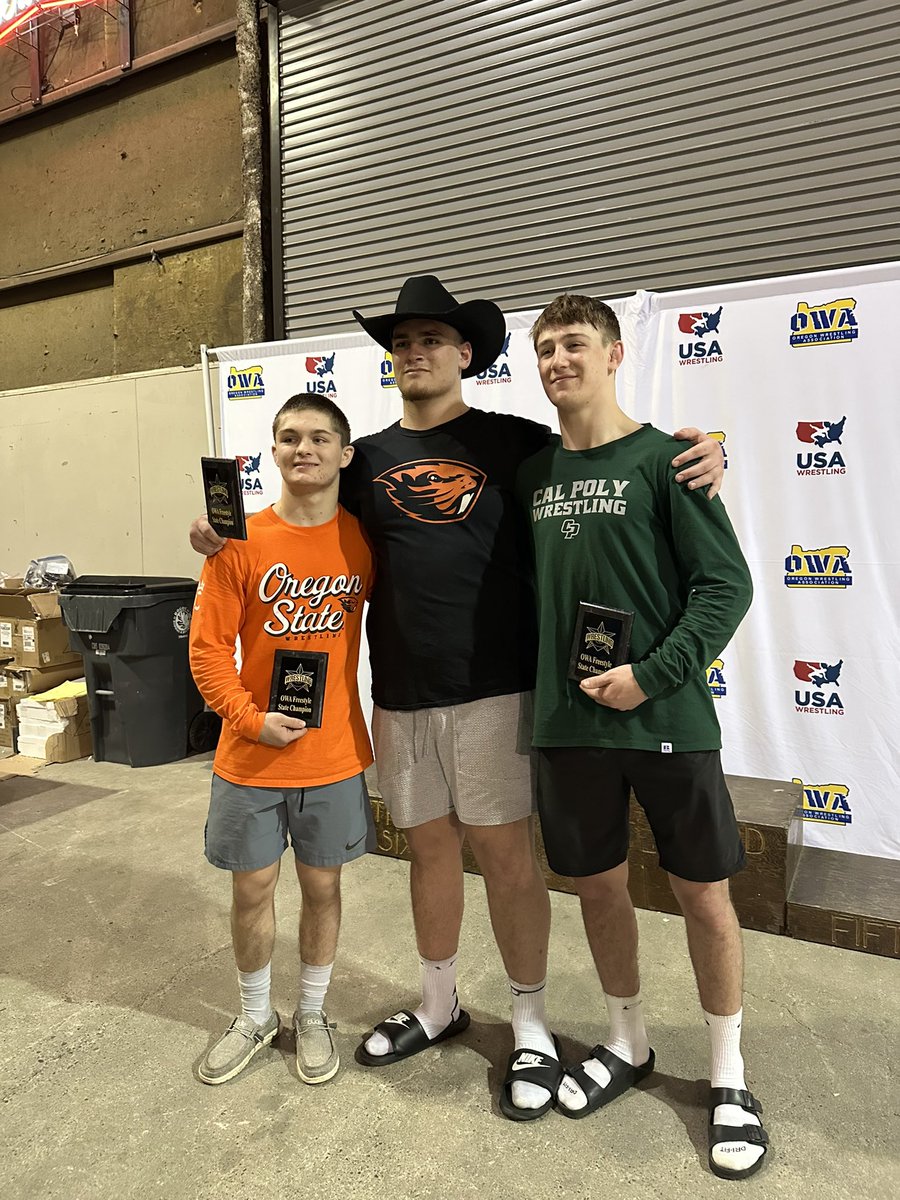 3 teammates bring back 🥇 from freestyle wrestling state championships last night. @dj_gillett and @DaschleLamer are amazing to watch!