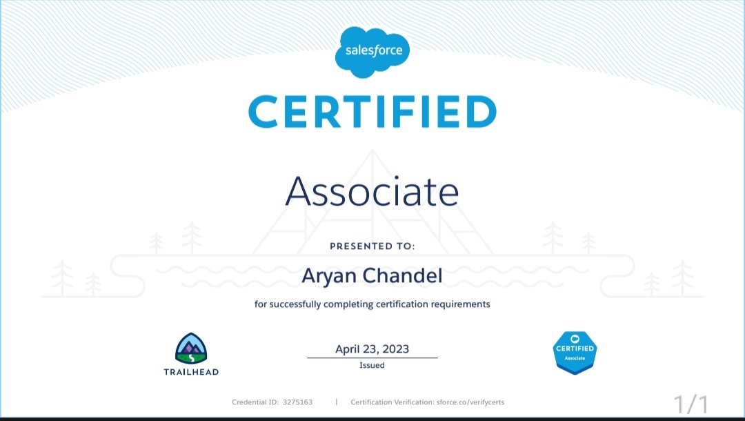 Hurrayy !!🥳🥳

Successfully added one more in to my Salesforce Certification bucket.🏆🥳

@salesforce @trailhead #trailblazercommunity #trailhead #salesforcedevelopers #trailblazer #salesforceadmin #success #salesforce
#certification #ust #associate