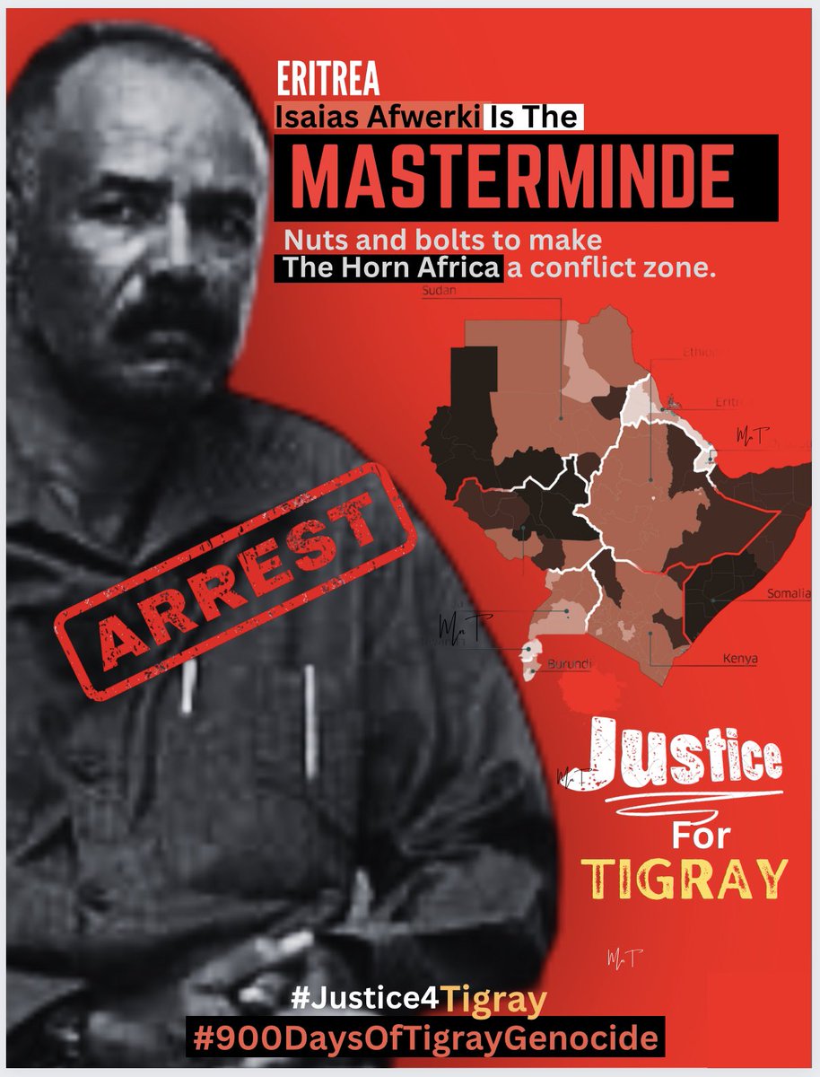 TigrayFryat's tweet photo. #Eritrea under dictator Isaias continues to be the nuts and bolts to make The Horn Africa a conflict zone. 
Send 🇪🇷 n dictator #Isaias Afwerki to @IntlCrimCourt can end the conflict in The Horn Africa &amp; #Sudan. #900DaysOfTigrayGenocide #Justice4Tigray @EUCouncil @SecBlinken @UN https://t.co/eEuqKQQ0N1