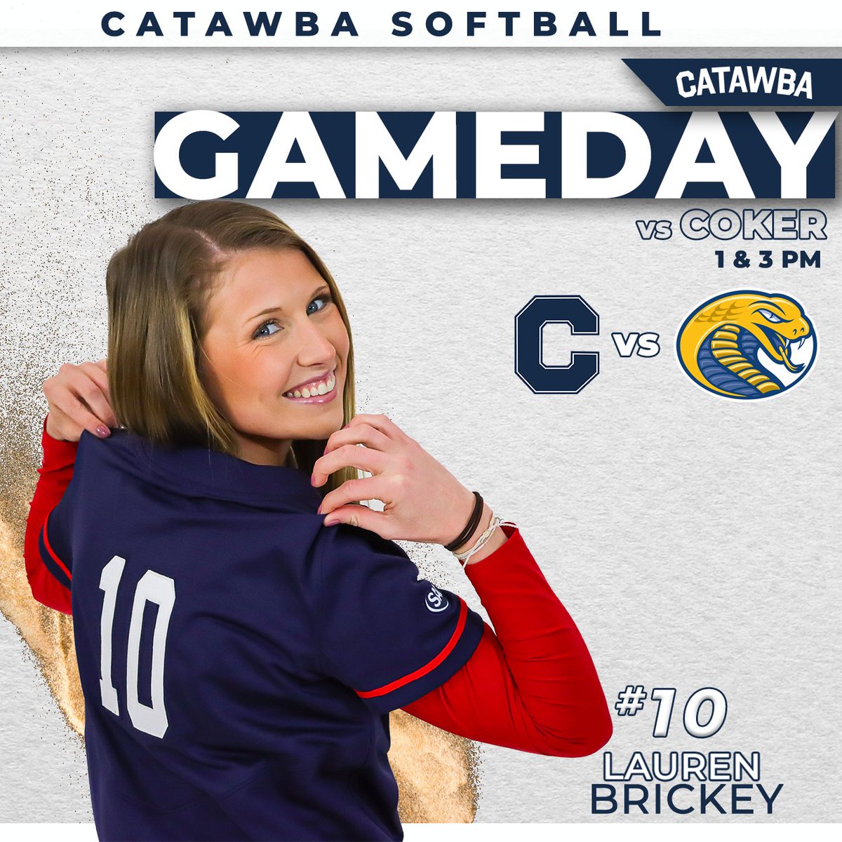 CatawbaIndians's tweet photo. Gameday &amp; Senior Day for @CatawbaSoftball !

🆚- Coker 
⏰- 1 &amp; 3 PM
📊- https://t.co/7ZMcBv8Btm 
🎥- https://t.co/M7jQNy0D4m https://t.co/ZTihFWsqzZ