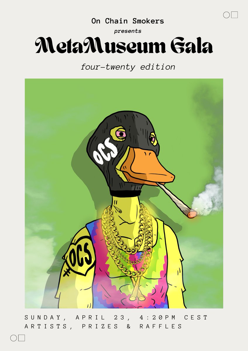 OnChainSmokers's tweet photo. ✂ Doors are open!

🎨 Join us for an exhibit of digital artworks, a creator panel, and a grand raffle with prizes!

🔗https://t.co/KDI1O6ISaj https://t.co/KJT8Yg0nQ6