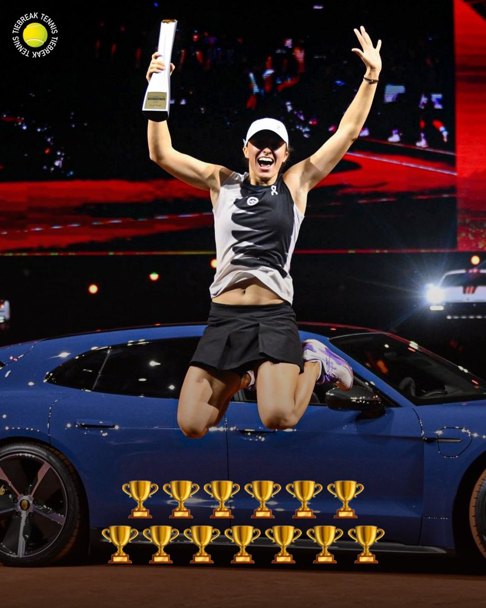 tiebreaktennis_'s tweet image. 1️⃣3️⃣! 🏆 

🇫🇷 Roland Garros x2
🇦🇺 Adelaide
🇮🇹 Rome x2
🇶🇦 Doha x2
🇺🇸 Indian Wells
🇺🇸 Miami
🇩🇪 Stuttgart x2
🇺🇸 US Open
🇺🇸 San Diego

📸Getty 
#igaswiatek #swiatek #teamswiatek #porschetennis #tennisworld #tennis #wta #champion