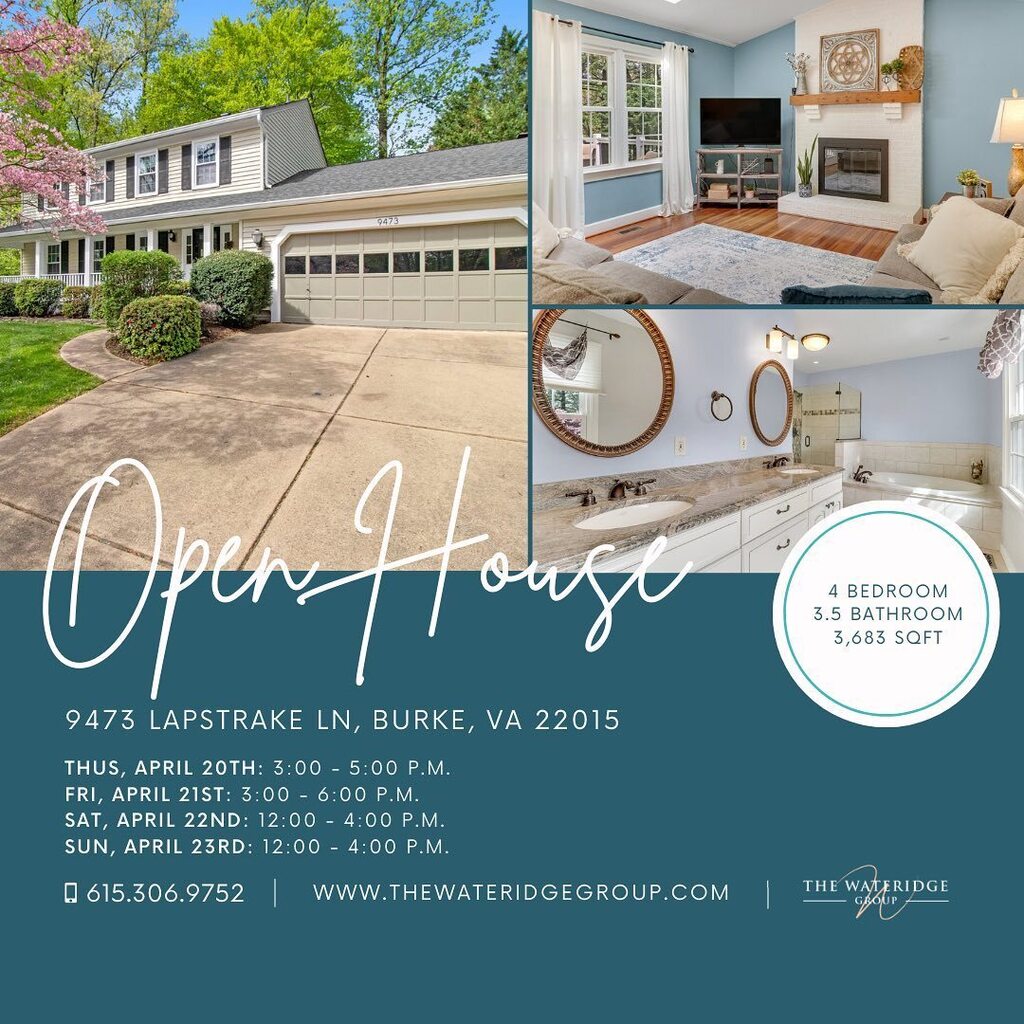 DanielleWaterid's tweet photo. Join us for our last open house of the weekend at the beautiful 9473 Lapstrake Ln located in Burke, VA!🏠

It’s a beautiful day for some house hunting!☀️ We’ll be open from noon - 4:00 p.m.!

#thewateridgegroup #weekendopenhouse #northernvirginiareale… https://t.co/mRseVqmCOG https://t.co/d4VAZFe2Ah