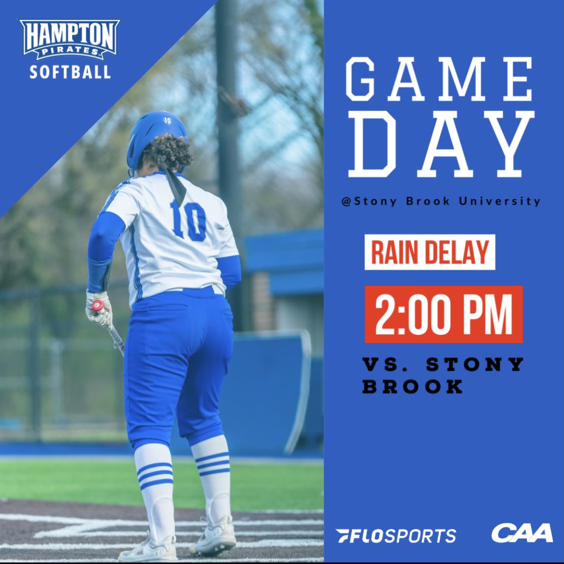 𝐆 𝐀 𝐌 𝐄  𝐃 𝐀 𝐘 ‼️

🆚: Stony Brook
⏰: 2:00 PM
📺: FloSports
📍: Stony Brook University 

#TheRealHU #HamptonU
