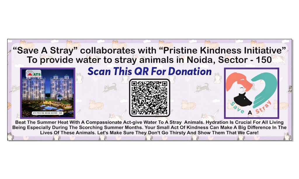 TheViditsharma's tweet photo. We are excited to announce our collaboration with ATS Prestine under their "Pristine Kindness Initiative" to serve clean water to stray animals in Noida Sector 150. #PristineKindness #animalwelfare 🐶🐮🐾 https://t.co/xl1sQWnZdm