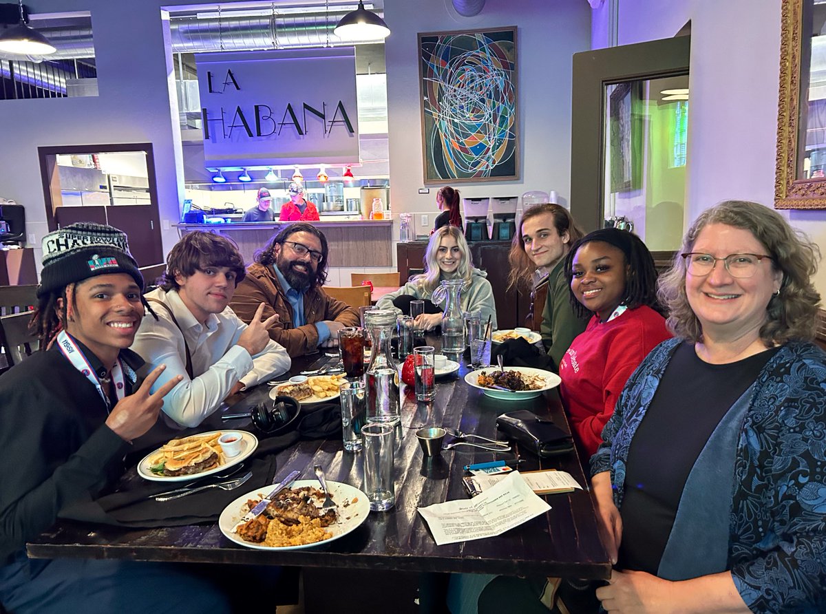 BroncoNSDA's tweet photo. We had a great trip to state with 5 seniors! We competed in rounds, sure. But we also got to do a late-night shopping run for a belt and a shirt, and, for the first time ever at state, we did some karaoke on Friday night!

Fantastic trip with great people! https://t.co/gzYntzwT5A