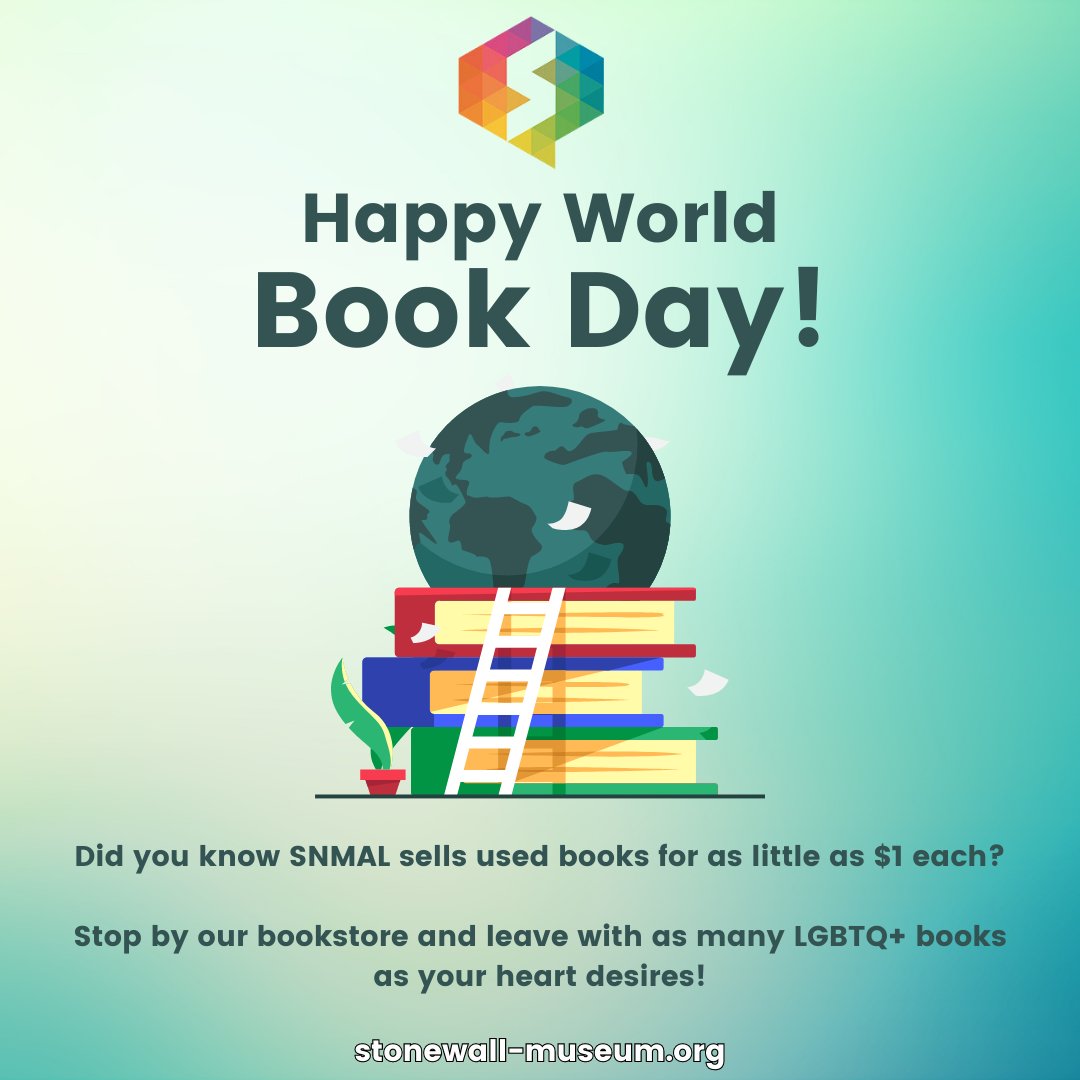 MuseumStonewall's tweet photo. Did you know we were originally the "Stonewall Library"?📚 As a donation-based library, new donations of books already in our collection are put in our Bookstore for just $1 or $2! Stop by for the best book deal in town- happy World Book Day!
#️worldbookday #stonewalllibrary https://t.co/97nqnHJd5D