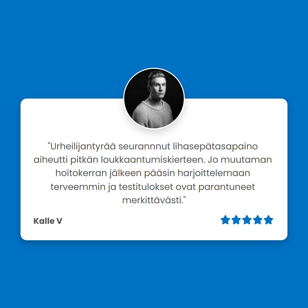 hefysio's tweet photo. Asiakkaiden palautteita on aina mukava julkaista. Tässä yksi esimerkki HE FYSION ammattilaisten osaamisesta.

Jos sinulla on kipuja tai lihasjumeja, varaa maksuton etäkonsultaatio täältä: https://t.co/z8o590zMgG https://t.co/3Y9voN8sEX