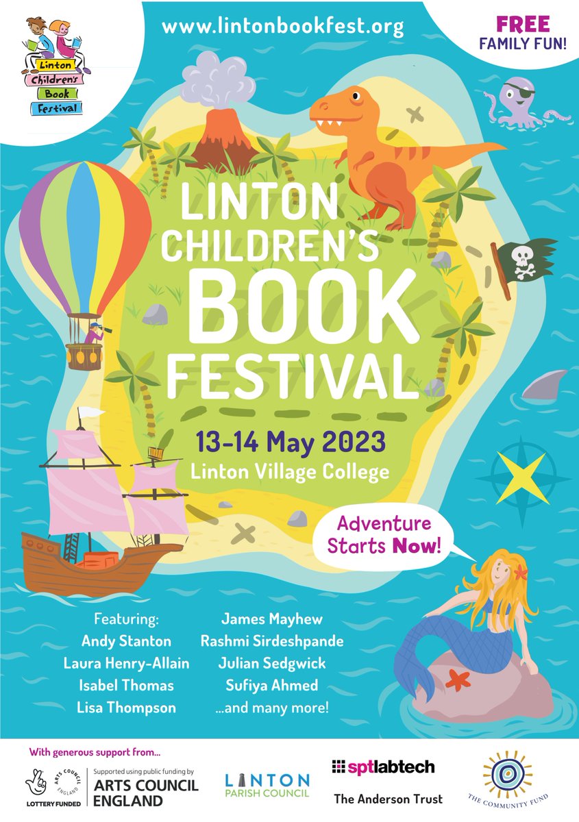 LintonBookfest's tweet photo. 📢 3 weeks to go until the Linton Children's Book Fest!

Join us 13-14 May 2023 for two days of fantastic author, illustrator &amp; storytelling fun for the whole family in the grounds of @LVCollege

🌟All tickets are totally FREE! 🌟
https://t.co/0hJP2Z3uWn ... and spread the word! https://t.co/Ey8qY9MUHt