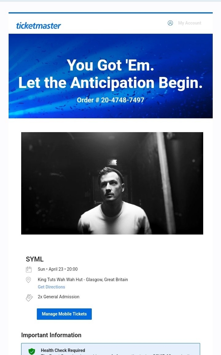 PositiveMind140's tweet image. #SYML ticket available dm for price #Glasgow #GreatBritain