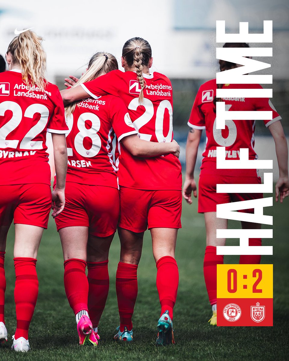 FCNordsjaelland's tweet photo. Emilia Asgeirsdottir og Karen Linnebjerg har mål i henholdsvis hoved og højre fod i Thisted her til eftermiddag🤩 Vi er foran 2-0 ved pausen 💪🏼🔴🟡
#kvindeliga #fctfcn https://t.co/tywCoQyJl0