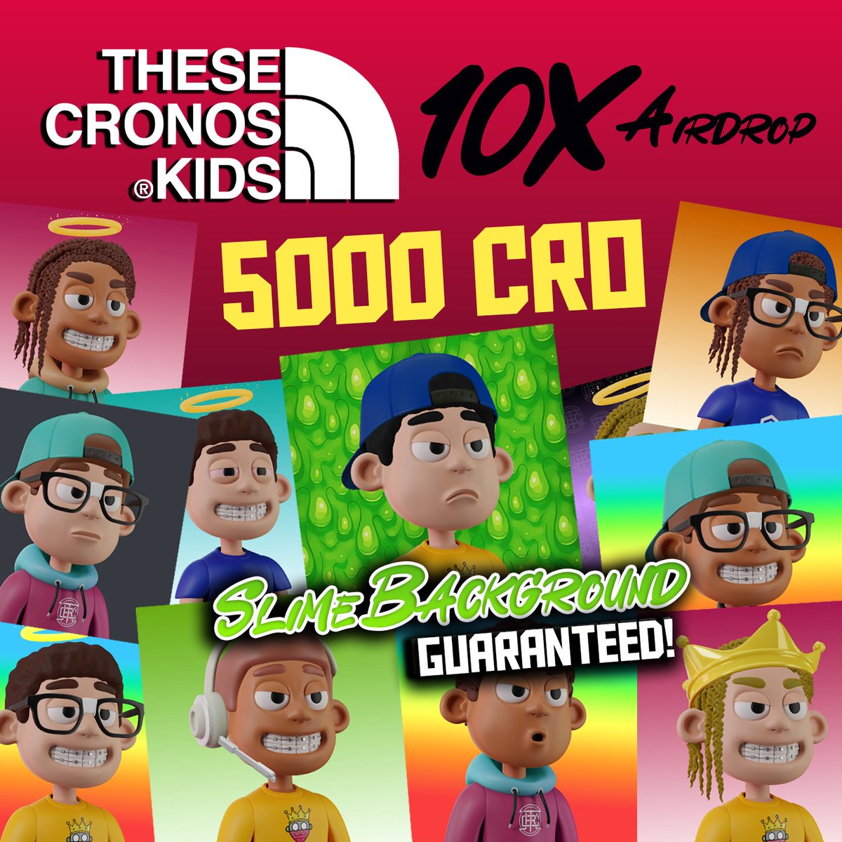 TheseCronosKids's tweet photo. Happy Sunday fam! 

🚨10x TCK packs (w/ slime back) 🚨

We still have some 10x packs left with guaranteed rare slime background!  

☑️Help kids in need

☑️Receive monthly #CRO rewards 

to get a 10x pack - please #🎟｜open-a-ticket in our discord: https://t.co/DbI4Vnocgn https://t.co/GQS3LT1d4I