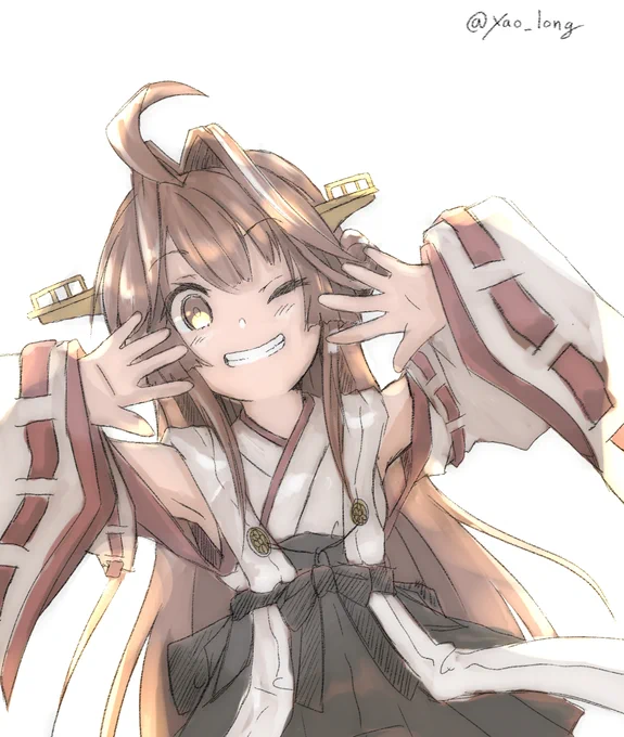 艦これ10周年おめでとうございます!お祝い絵はやっぱり金剛さんで。これからもよろしくお願いします!!#艦これ10周年 #艦これ版深夜の真剣お絵描き60分一本勝負 