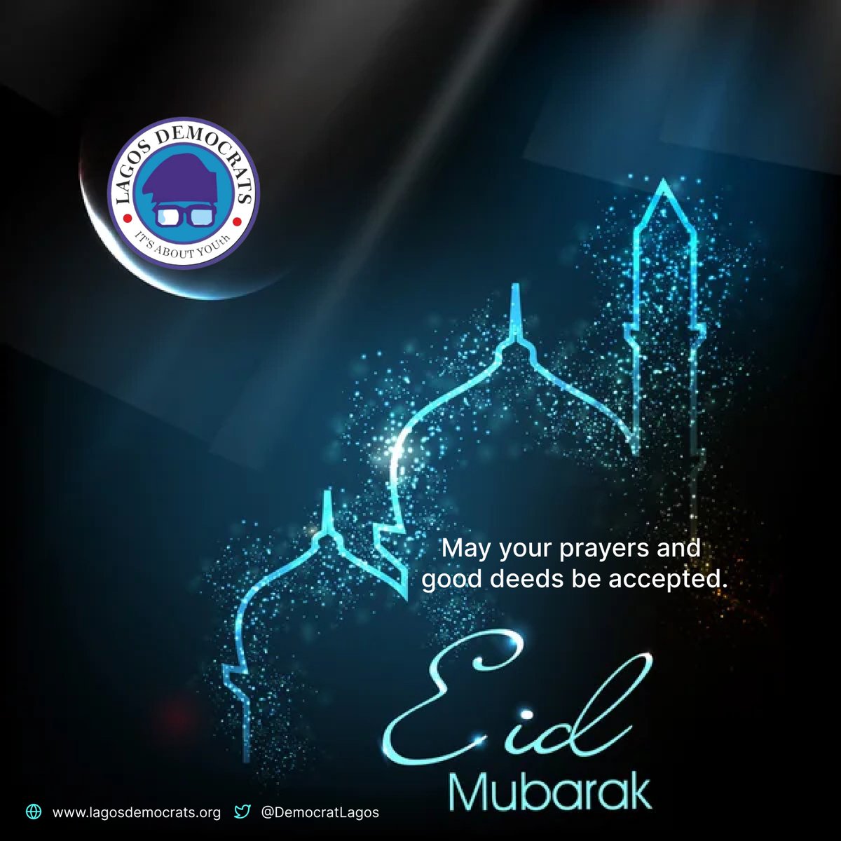 DemocratLagos's tweet photo. Eid Mubarak to you all.

#EidMubarak https://t.co/LvYY9QuolU
