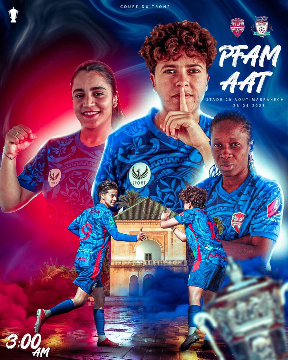 Pfam2019's tweet photo. Long time no see ๐คฉ
๐ Throne cup ๐
๐
26 Avril 2023
๐ 15h00
๐ Stade 20 AOรT - MARRAKECH
#ALLEZPFAM #DIMAPHOENIX #PFAMAAT https://t.co/pa5fXgvEAB