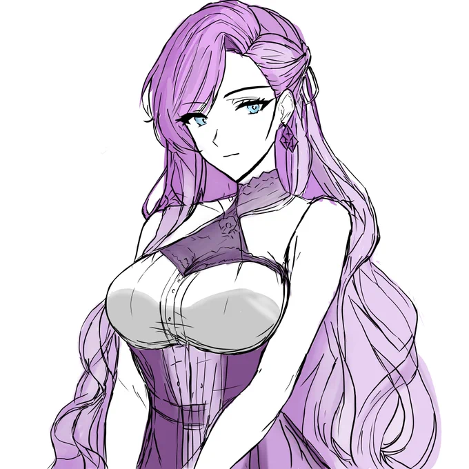 液タブをせっかく買ったので初めて絵を描いて見た!そして色も遊びで描いてみた!適当www 