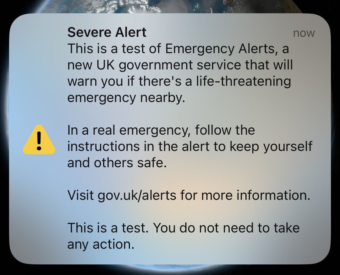 LauAnshul's tweet photo. Just got the emergency alert test beep on my phone for the new UK govt service & it's concerning. Not sure if they're expecting something and preparing us for the worst. Hoping for the best but staying alert! #UKAlert #emergencyalert @RishiSunak @GOVUK #SafetyFirst #AlertSystem https://t.co/icP4oIY1U7