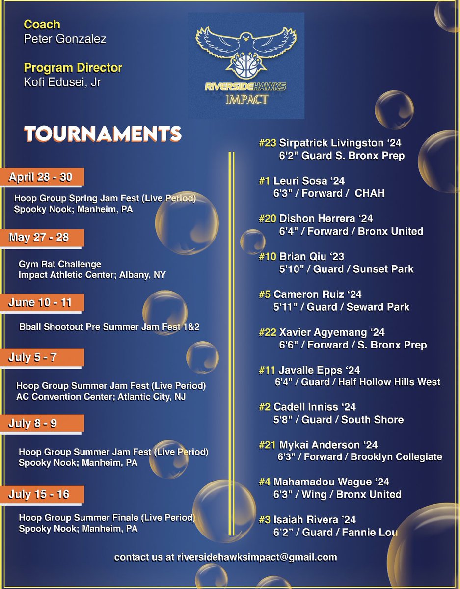 Our squad is loaded with talent: shooters, athleticism, size and grit! We emphasize playing the game the RIGHT way! College Coaches bookmark this schedule. We’re ready to show what we got!!! #impact2024 #collegebound #thechurch