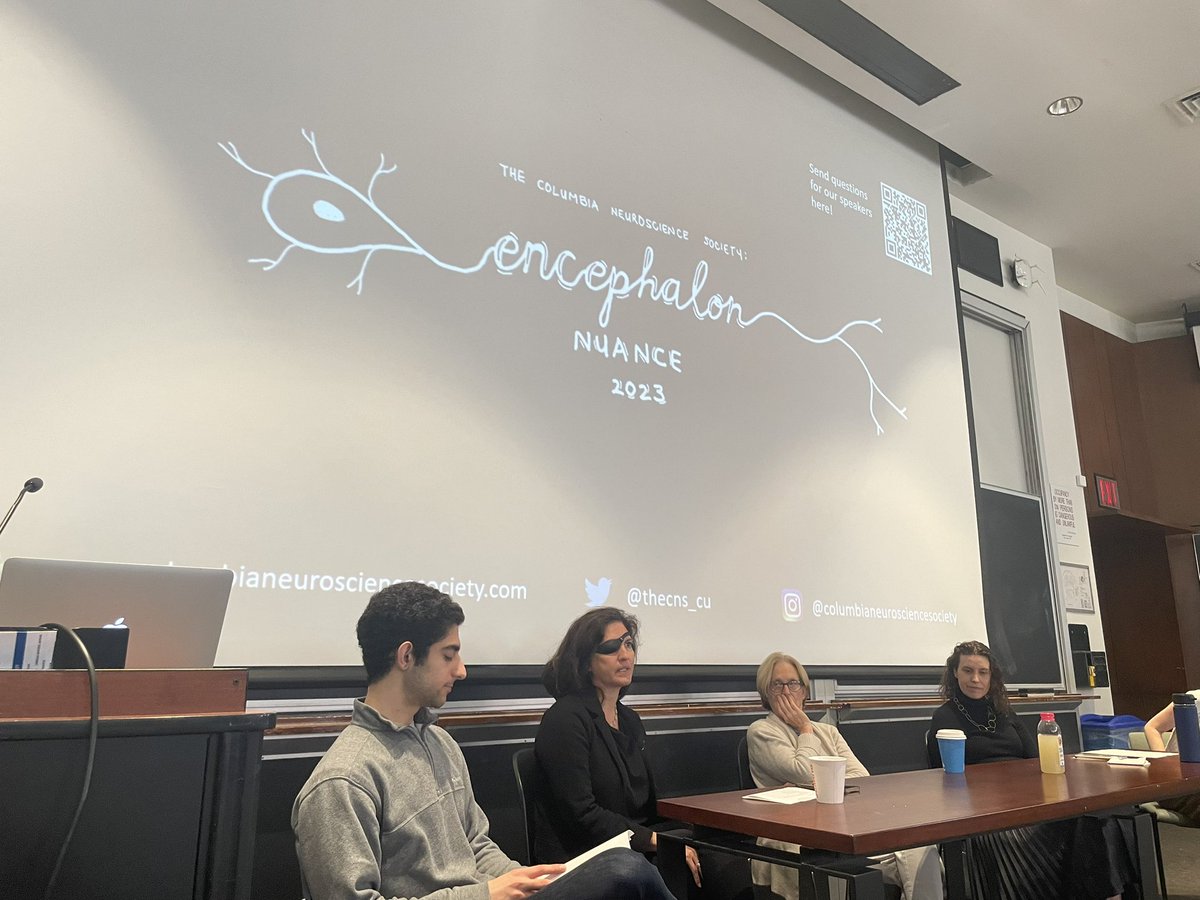 thecns_cu's tweet photo. An incredible lineup of speakers for Encephalon: #Nuance. We were so honored to hear from professors @LilaDavachi, @BrisbaneDarcy, and @STRscience for our education panel, and Neurobiology PhD students @shivanibigler and Bovey Rao for our grad student panel! https://t.co/Qcn4lU899Q