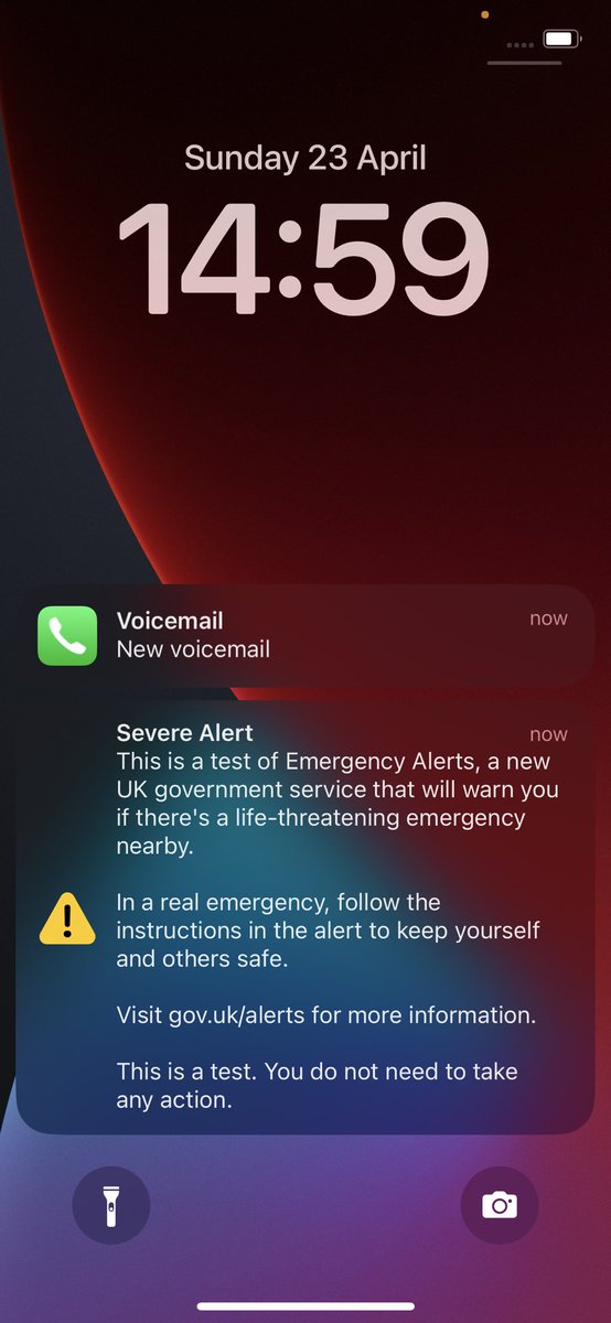 geary81's tweet photo. It’s unlike the government to deliver early 😂 #Alarm #Government #Test https://t.co/82TSgHzOcD
