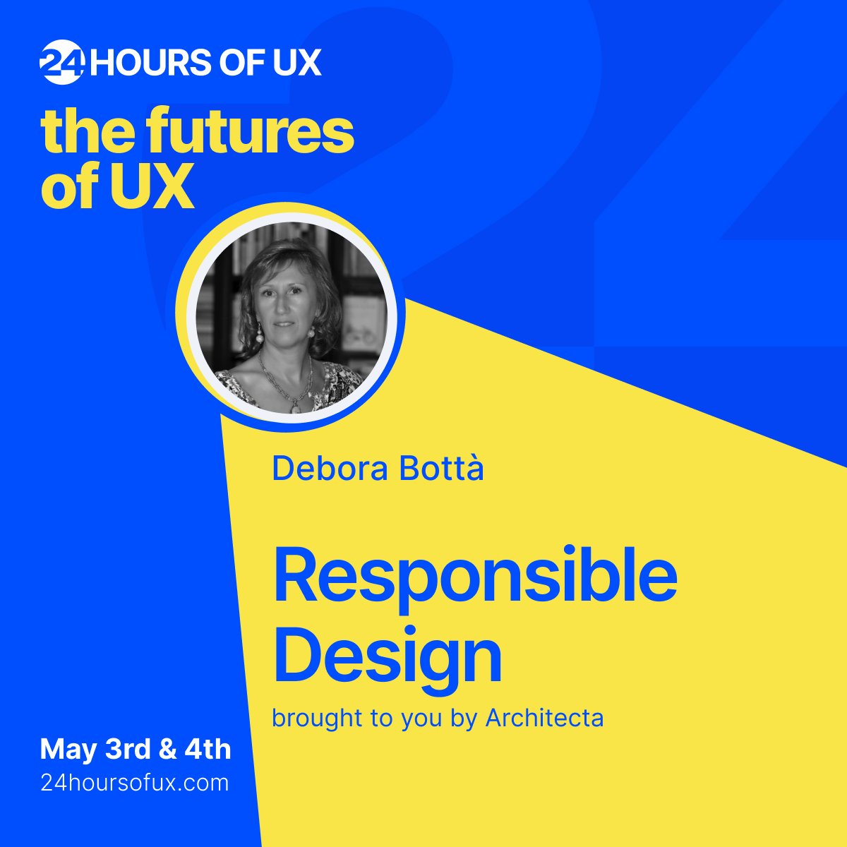 24_ux's tweet photo. #24HoursOfUX Hour 13
Responsible Design, @ArchitectaIA
The Future of Health Design, @uxbudapest
https://t.co/0oG7hx6rBx https://t.co/82Psl39sf0