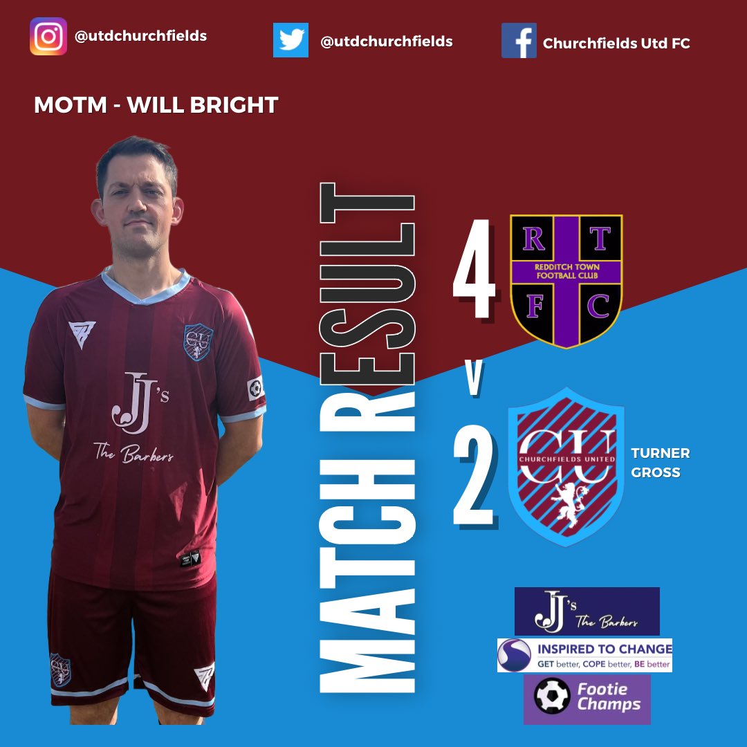 4-2 defeat for the Church this morning! Good run out for the lads, and a cracking game of football. Well played @RedditchTownFC! #UTC⛪️