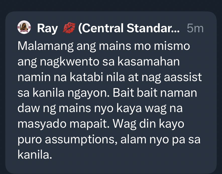 itsmeasherawr's tweet photo. "Malamang ang mains mo mismo ang nagkwento sa kasamahan namin" dito pa lang alam mong hindi na totoo. Ganon ba kadaldal ang donbelle para ikwento nila sa "KASAMAHAN" niyo na  sila ang nagreach out para manood ng play?😬 bakit dinelete?? kasi fake news? lol https://t.co/z7qaQ3kxzz