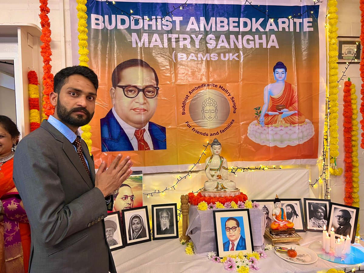 From 132nd Ambedkar Jayanti Celebration at Crewe, UK. 
#JaiBhim 💙🙏🏾
#AmbedkarJayanti2023 
#DalitHistoryMonth