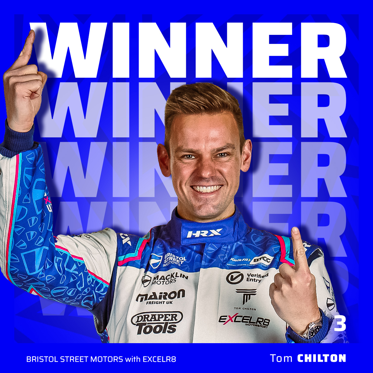 Your Round 2 Winner! Tom Chilton takes his 15th career win #BTCC